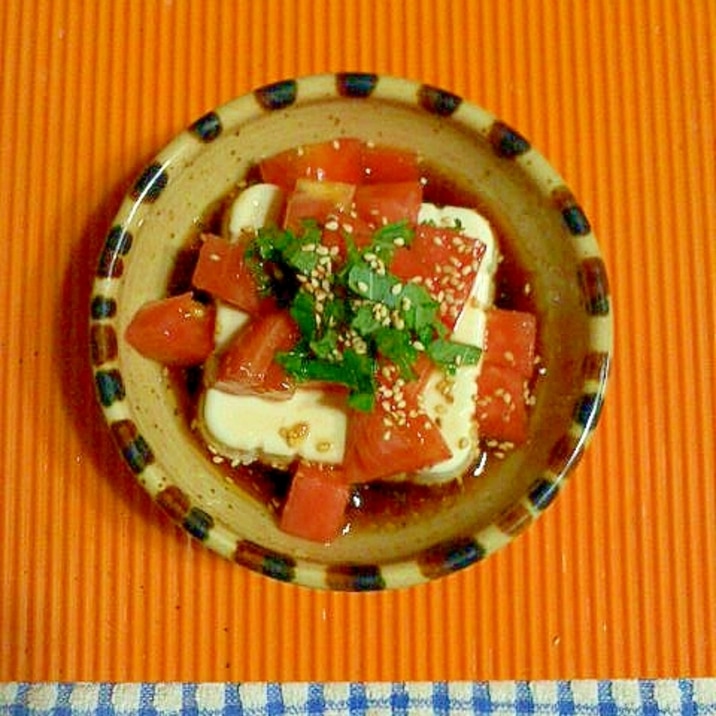 トマトの冷奴♪